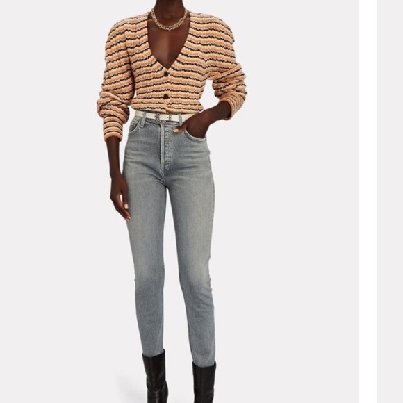 AGOLDE Gray Nico High-Rise Skinny Jeans Size 26 - Picture 5 of 14